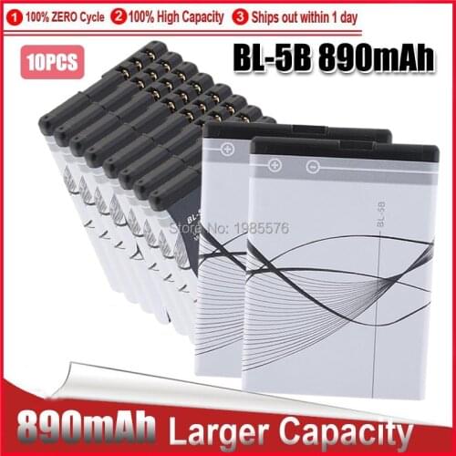 High Qualtiy 890mAh BL 5B BL-5B Battery For Nokia 5300 5320 N80 N83 6120C 7360 3220 3230 5070 BATTERY BL5B