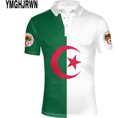 ALGERIA youth free custom made name number dza Polo shirt islam diy arabic algerie arab print text word black flag photo clothes