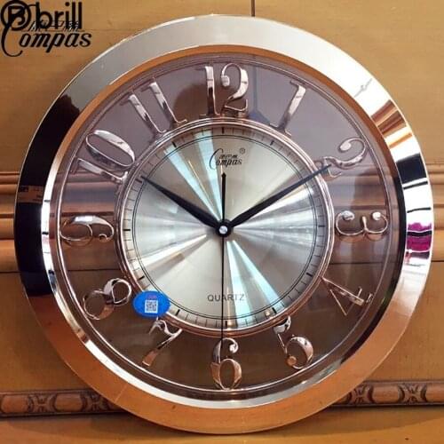 16-inch Large Wall Clock Vintage Silent Luxury Kitchen Home Watch Clocks Wall Home Decor Living Room Gift Court Style Horloge