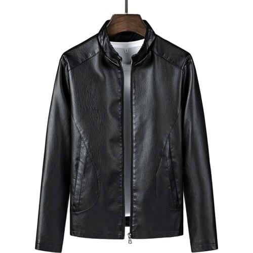 Brand Men Jacket 2021 New Spring Fall Soft Leather Jackets For Man Clothing Long Sleeves Coat Fashion Korean Style Thin Clothing