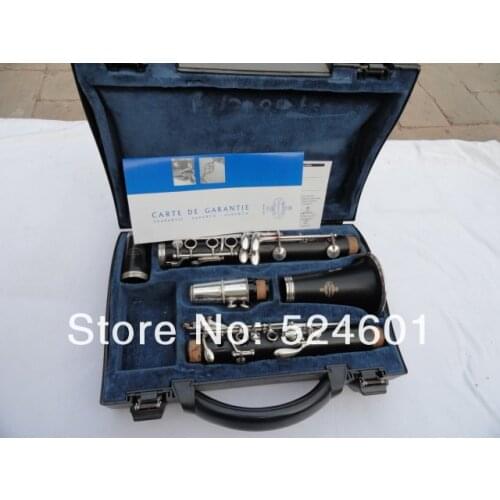 Buffet Crampon 1986 B12 Bb Clarinet 17 Key B Flat Soprano Nickel Plated Bakelite Woodwind Instrument With Cleaning Cloth Glove