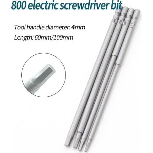 800 hexagon head electric screwdriver bit 60mm/100mm with magnetic 4mm round handle screwdriver set S2 alloy steel