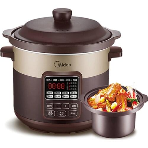 Midea Electric Rice Cooker Stew Pot Automatic Ceramic Soup Porridge Pot