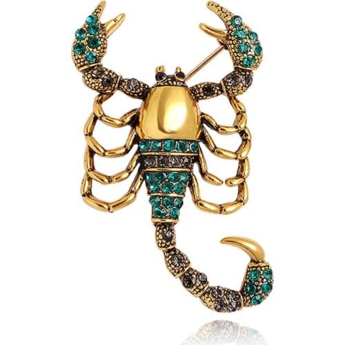 Exquisite Creative Design Scorpion Brooch Vintage Animal Alloy Pin Brooches Men Women Childrens Holiday Gift
