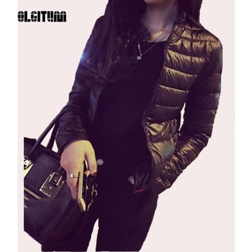 Female Padded Warm Jacket Outwear Winter&Spring Cotton Coat Short Section Outwear Cotton Casual Parkas Thin Female Clothes CC075