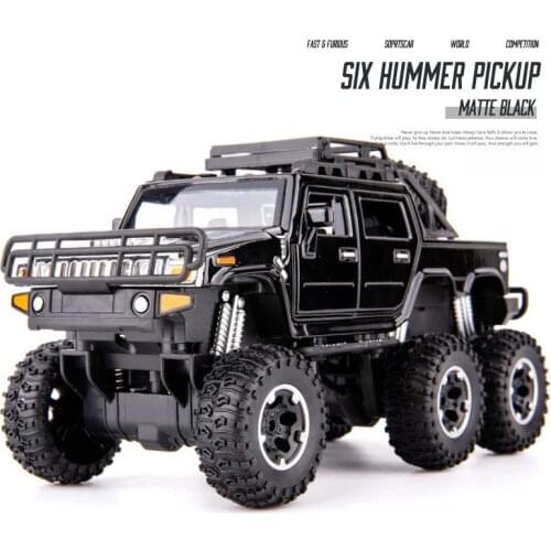 1:32 Free Shipping Pickup Hummer Alloy Car Model Car Model Sound and Light Back Die-casting Toy Car Boy Child Gift Collection