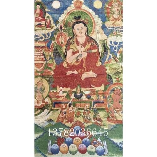 Nepal Tibet Tangka Silk Hanging Painting Worship Exorcise Tibetan Buddha