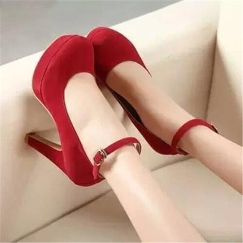 New Womens High Heels Fashionable Versatile and Elegant Womens Shoes Shallow Mouth Round Toe Comfortable High Heels