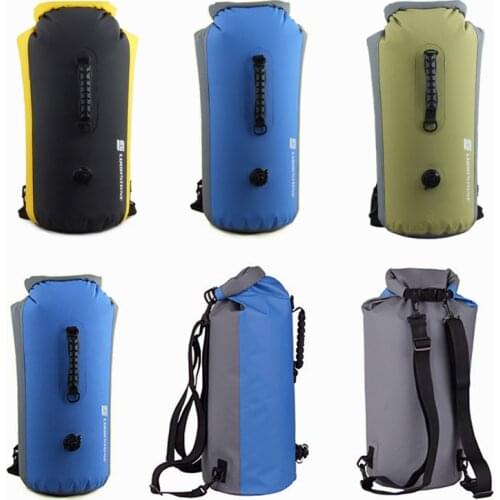 Professional PVC 25/60L Waterproof Bag Inflatable Backpack Snorkeling Rafting Drifting Diving Dry Bag Swimming Bucket