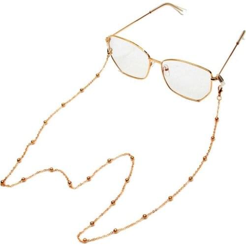 Sunglasses Strap Reading Glasses Hanging Chain on the Neck Beads Cord for Glasses Holder Women Accessories Eyeglasses Chains