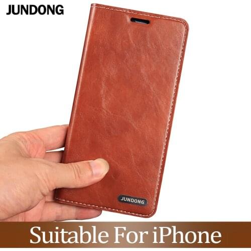 Deluxe Flip Phone Case for iPhone X PU Oil wax Wallet For 6 6s 7 7P 8 Plus Xr Xs Xs Max Case Card slot Flip Cover