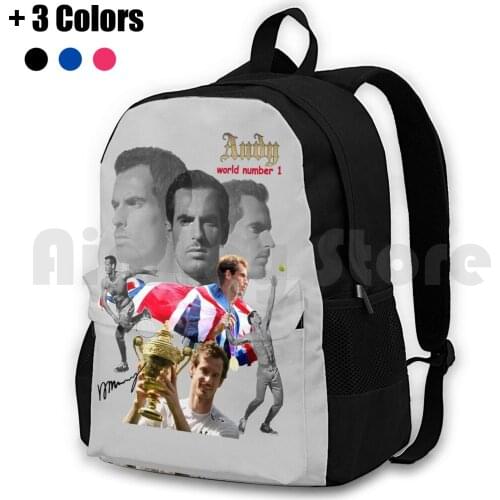 Andy Murray Number 1 Outdoor Hiking Backpack Riding Climbing Sports Bag Andy Murray Signature Number 1 Sports Player Wallet