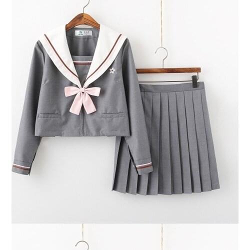 Sakura School Dress Lolita Summer Pink skirt JK Japanese School Uniforms Top+Skirt+Tie Teen Girls Anime Cosplay Sailor Suits