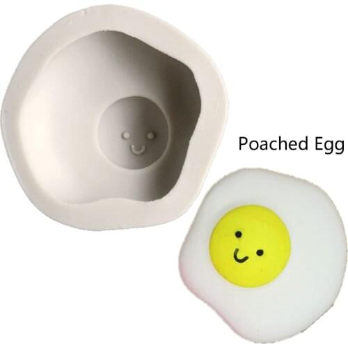 Egg Poached Egg Silicone Mold Epoxy DIY Kitchen Cake Baking Decoration Pudding Poached Egg Jewelry Silicone Mold