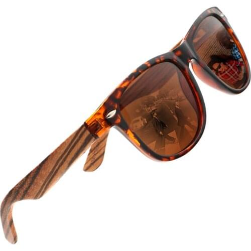Ablibi 1501 Wood Sunglasses Polarized Shades for Men Women Leopard Designer Driving Bamboo Sunglasses Wooden Eyewear
