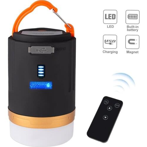 LED Camping Lantern Waterproof Outdoor Tent Lamp USB Rechargeable Remote Control 4800mAh Portable Camping Lights