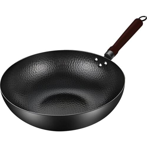 Traditional Chinese Wok Non Stick Pan Camping Cookware Modern Simple Chinese Wok Utensilios De Cocina Cast Iron Cookware BCC50CG