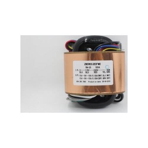 ZEROZONE 50VA R-core transformer 0-115V-230V To 15V-0-15V 15V-0-15V L158-11