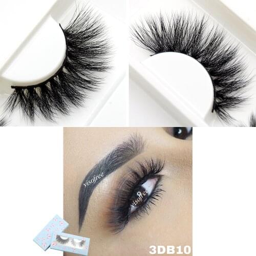 Visofree 3D lashes mink 25mm fluffy thick faux mink Lashes Butterflies lash cases packaging cruelty free false eyelashes 3DB10