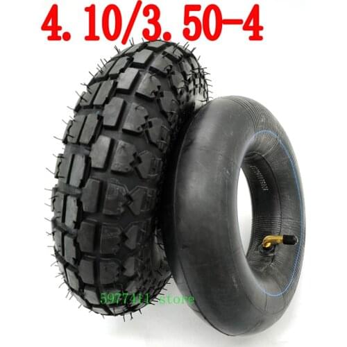Good Quality 4.10/3.50-4 Inner Outer Tyre 410/350-4 Pneumatic Wheel Tire for Electric Scooter, Trolley, Tiger Cart Accessories