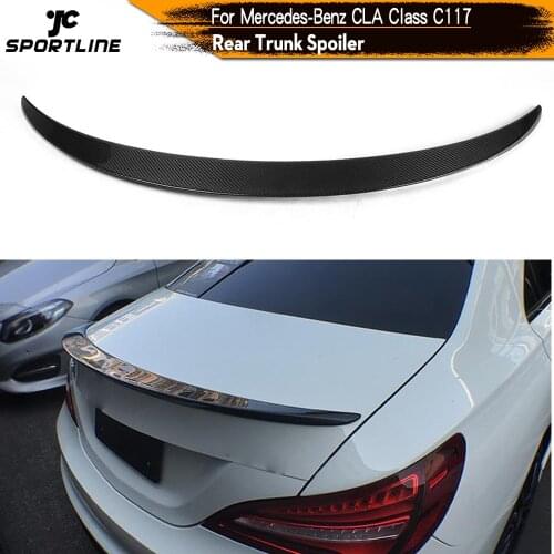 Carbon Fiber / FRP Rear Trunk Spoiler Boot Wing Lip for Mercedes-Benz CLA Class CLA180 CLA200 CLA250 CLA45 AMG Sedan 2013 - 2017