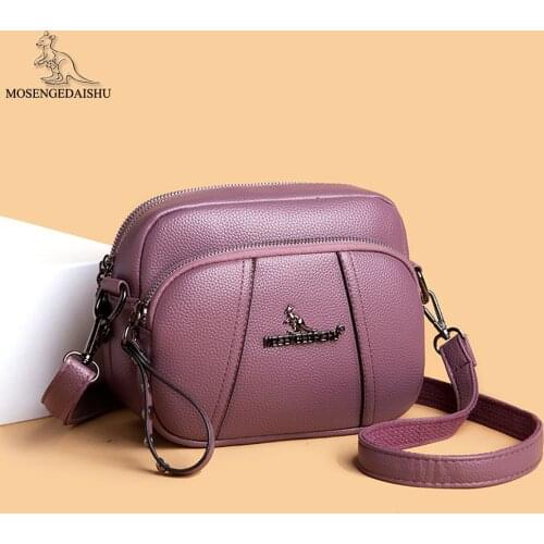 Luxury Designer High Quality Leather Ladies Shoulder Bag Fashion Letter Design Women Messenger Bags Solid Color Womens Wallet