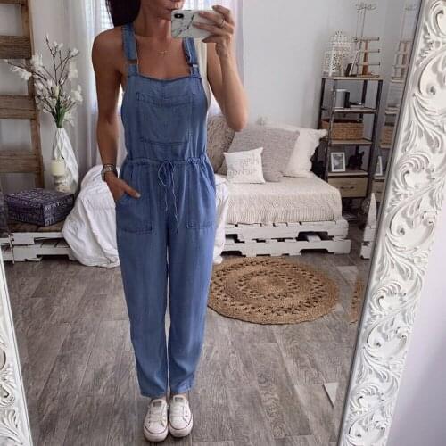 2021 Women One-Piece Jumpsuits Overalls Jumpsuit Women Denim Jeans Bodysuit Long Pants For Woman
