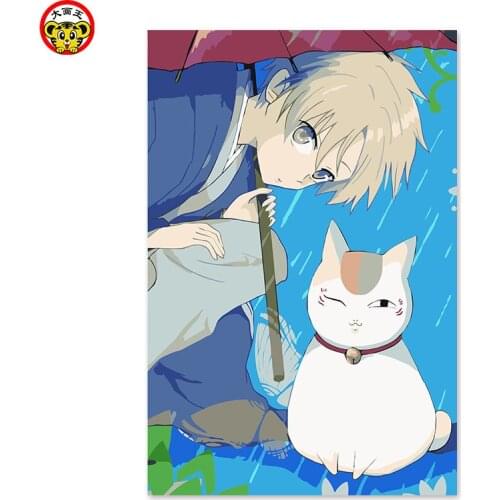 Painting by numbers art paint by number Anime, popular, DIY home decor painting, Natsume friends account, healing comics, cute