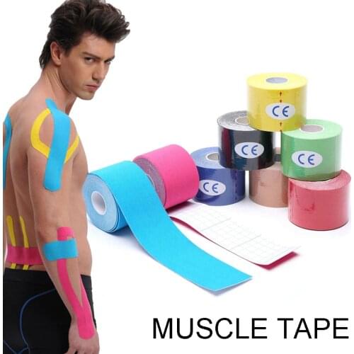 1Pcs Roll Elastic Adhesive Tape 5cm/2.5cm*5m Sport Muscle Tape Bandage Care Kinesiology First Aid Tape Muscle Injury Support