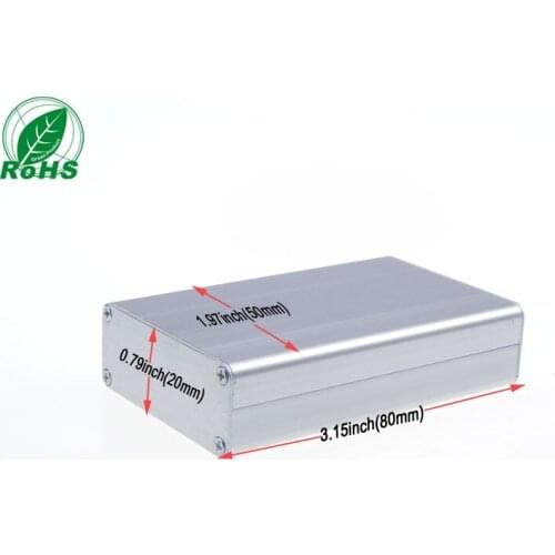 1pcs free shippment 80*50*20mm small aluminum box aluminum enclosure boxes aluminum electrical junction box