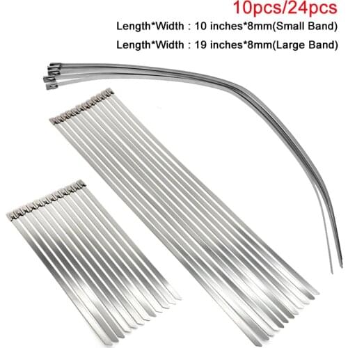 10/24pcs ATV Automotive Stainless Steel CV Half Shaft Boot Band Clamp Buckle Small Large Bands