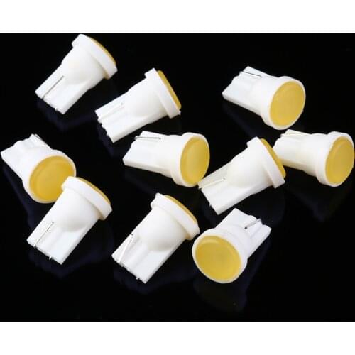 10pcs Ceramic Car Interior LED T10 COB W5W Wedge Door Instrument Side Bulb Lamp Light Blue/Green/Red/Yellow/White Source 12V
