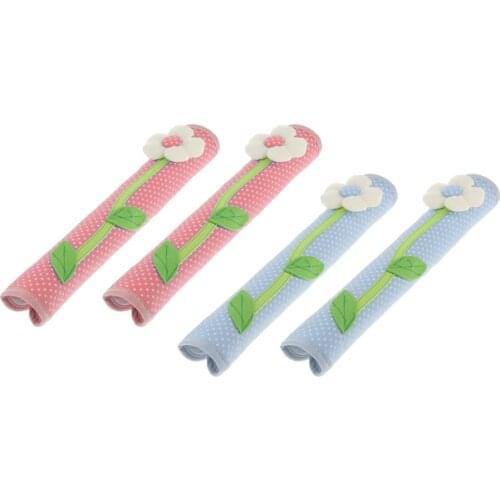2 PCS Floral Refrigerator Handle Cover Dishwashers Protector Sleeves Decor