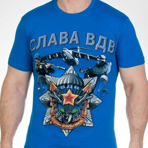 2021 Men T-shirt glory to the airborne troops army military VDV russian russia T-Shirts