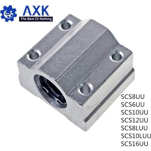 4pcs/lot SC8UU SCS8UU SCS6UU SCS10UU SCS12UU SCS8LUU SCS10LUU SCS16UU 8mm Linear Ball Bearing Block CNC Router 3D printer parts