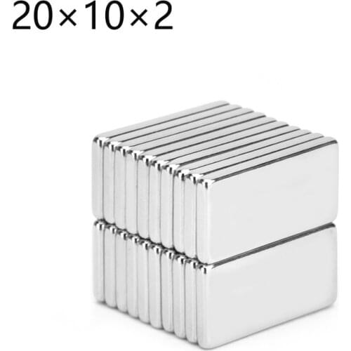 5/10/20/60 Pcs 20x10x2 Block NdFeB Neodymium Magnet N35 Super Powerful imanes Permanent Magnetic