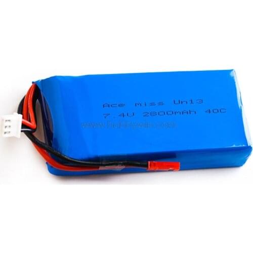 7.4V 2S 2800mAh 40C LiPO Battery JST plug for RC Model Airplane Racing Speedboat FPV Drone Lipolymer Power