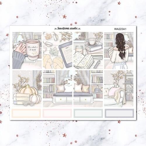 7pcs Reading Sticker Set Plan label stationery Stickers Decorative Sticker DIY diary Scrapbooking album Stickers School Supplies