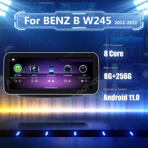 8+256GB Android 11.0 Snapdragon 662 car radio GPS For Mercedes Benz B Class W245 W246 2012-2021 multimedia player