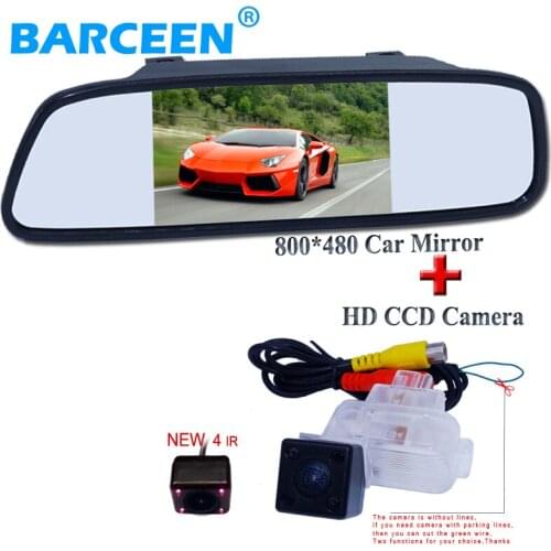 Wide car screen mirror bring 5" display + special car parking camera black shelll suitable for Mazda 6/M 6 2014