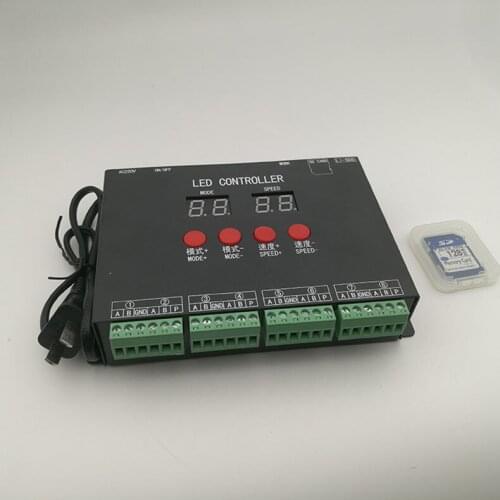 Offline player for DMX512 controller use for 4 port and 8 port led controller to Load WS2811 resume from break-point led pixel