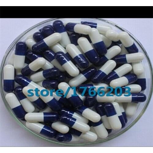 Free shipping 10,000pcs cap and body 0#Blue and white capsule,medicine capsule,gelatine capsule,empty capsule Tattoo accessories