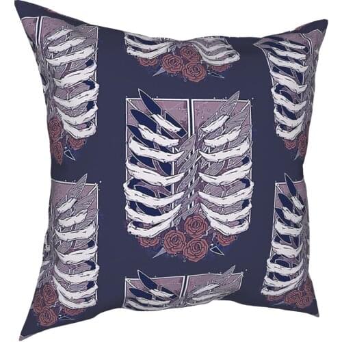 Survey Corps Attack On Titan Pillowcase Soft Polyester Cushion Cover Decoration Throw Pillow Case Cover Home 45X45cm