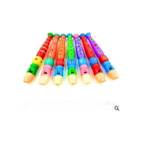 1pc Wooden Kid Short Flute Sound Musical Instrument Early Education Develop Type 6-Holes Recorder Woodwind Musical Instruments