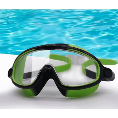 Children Large Frame Swimming Goggles Anti-fog UV Protect Goggles Waterproof Pool Swim Eyewear High Resolution Glasses For Kids