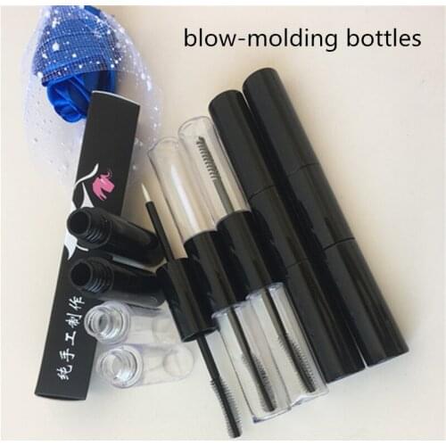 Double Head Lip Gloss Tube Silicone Whole Black Mascara Bottle DIY Eyeliner Growth Liquid Empty Tube Can Be Customized LOGO