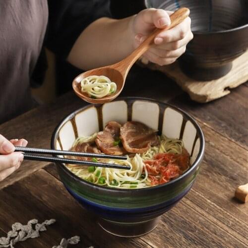 FANCITY Noodle Bowl Household Large Soup Bowl, Noodle Bowl, Ceramic Ramen Bowl, Hat Bowl, Noodle Bowl