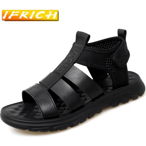 Ifrich Men's Leather Sandals