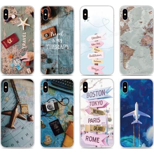 World Map Travel Plane Cover For Alcatel 3 3L 3V 3X 1 3C 1C 1X 1V 1S 2019 Case For Alcatel 1SE 1S 1V 3L 3C 1A 1B 2020 Phone Case