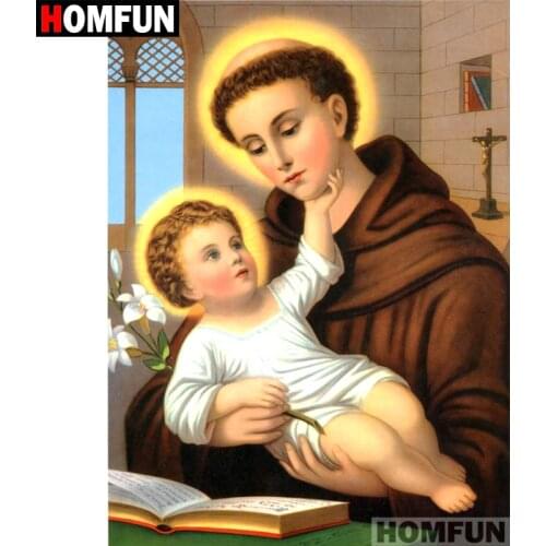 HOMFUN Full Square/Round Drill 5D DIY Diamond Painting "Religion Jesus" Embroidery Cross Stitch 5D Home Decor Gift A07127